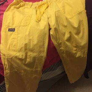 Cherokee yellow scrub pant